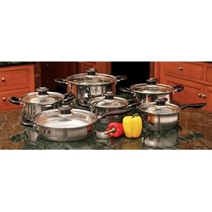 Wyndham House 12 Piece Stainless Steel Cookware Set