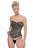 Satin Dragon Corset Sexy Lingerie Intimate Apparel with Metal Boning and Underwire Cups