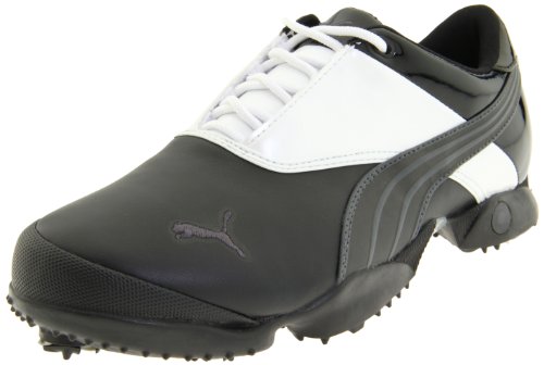 PUMA Men’s Jigg Golf Shoe,White/Black/Dark Shadow,7.5 M US,White/Black/Dark Shadow,7.5 M US