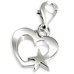 Goldmaid Damen-Charm Herz Stern 925 Sterlingsilber Ch C662S