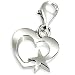 Goldmaid Damen-Charm Herz Stern 925 Sterlingsilber Ch C662S