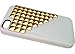 Punk Pyramid Studs and Spikes Mobile Phone Case for iPhone 5 Studs Cell Phone Case White Golden