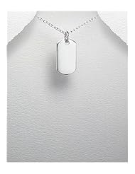 Tag Pendant Necklace In 92.5 Sterling Silver