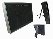 Black Velvet Jewelry Display Case with Easel Stand for Bracelet, Necklace