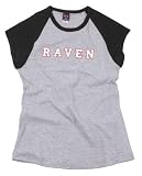 Raven Frat Cap Sleeve Raglan Women's T-Shirt - Heather / Black