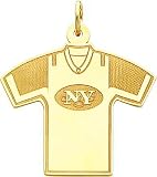 14K Gold NFL New York Jets Football Jersey Charm