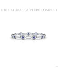 2.00ct. total blue sapphire and diamond bracelet - Dia 1.32ct. total.