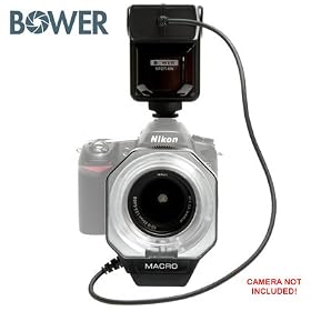 Click here to buy Bower SFD14N Digital Macro Close-Up Ring Light Flash for Nikon D700, D300, D200, D80, D60,... by Bower.