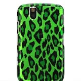 Premium Designer Hard Crystal Snap-on Case for Blackberry Tour 9630 Case - Cool Safari Green Leopard Print