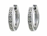 Ladies 0.08ct Diamond Mini Hoop Earrings