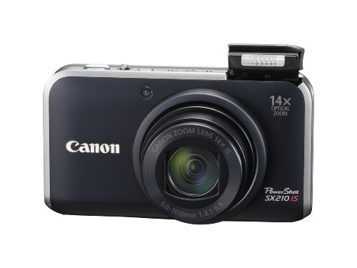 Canon PowerShot SX210IS 14.1 MP Digital Camera with 14x Wide Angle Optical Image Stabilized Zoom and 3.0-Inch LCD (Black)