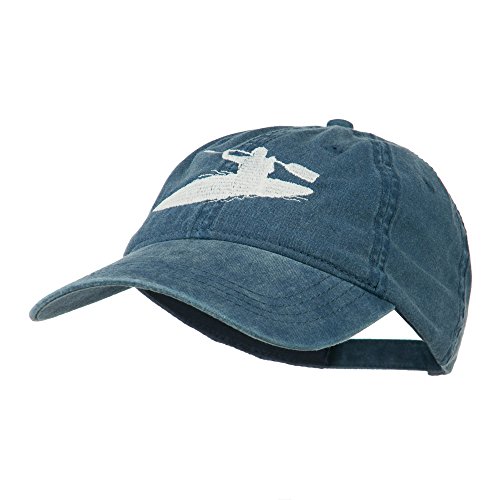 Sports Kayak Embroidered Washed Dyed Cap - Navy
