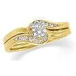 14K Yellow Gold Diamond Wedding Set - 0.35 Ct.