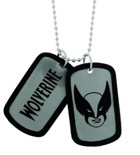 Jewel MWolverine Face and Logo Double Dog Tag