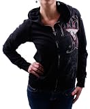THROWDOWN UFC MMA Cable Wings Womens Hoodie Sweatshirt Size S
