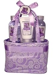 7117 Morgan Avery Lavender Bath and Body Tote Bag Gift Set