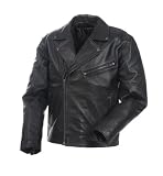 Mossi Men's Police Leather Jacket. Premium Leather. Quilted Lining. 20-158