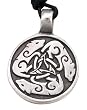 Dogs Dog Wolf Celtic Circle Pewter Pendant Necklace
