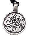 Dogs Dog Wolf Celtic Circle Pewter Pendant Necklace