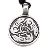 Dogs Dog Wolf Celtic Circle Pewter Pendant Necklace