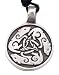 Dogs Dog Wolf Celtic Circle Pewter Pendant Necklace