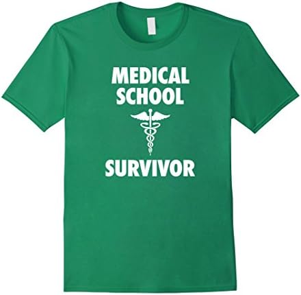 Men's Medical School Survivor T-Shirt - Doctor MD Graduation Gift Large Kelly Green
