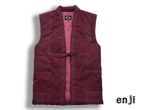 No-sleeves HANTEN (Cotton jacket made in Japan Kimono-style) Unisexual