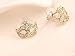 niceEshop Gold Plated Crystal Rhinestone Party Mask Earring Stud (1 Pair,Gold)
