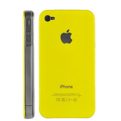 Yellow Replicase Hard Crystal Air Jacket Case for AT&T iPhone 4 4G 16GB 32GB GSM