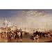 Professionally Framed Joseph Mallord William Turner (Venice, the Giudecca Canal seen from) Art Poster Print - 13x19 with RichAndFramous Black Wood Frame