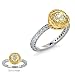 1.41 CT TW YELLOW & WHITE DIAMOND ANTIQUE STYLE ENGAGEMENT RING SET IN 14K YELLOW & WHITE GOLD