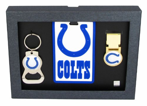 Indianapolis Colts - NFL Bottle Opener Key Ring, Luggage Tag, Money Clip Gift Set