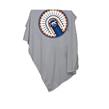Illinois Fighting Illini NCAA Sweatshirt Blanket Throw (Gray)