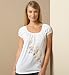 Info/Buy Pure Cotton Short Sleeve Trail Embroidered Top