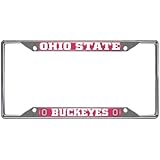 FANMATS NCAA Ohio State University Buckeyes Chrome License Plate Frame