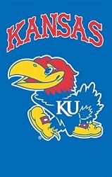 Kansas Jayhawks Applique Embroidered Banner Flag 44"x28" NCAA College Athletics Fan Shop Sports Team Merchandise