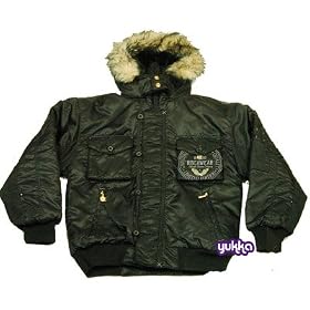 RocaWear BOYS 8-20 Faux Fur Lined Jacket (Black)