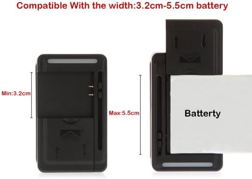 2× New Battery & Universal Charger for SAMSUNG T759 S5820 W689 S5838 GT-S8600 EB484659VA 1500mAh