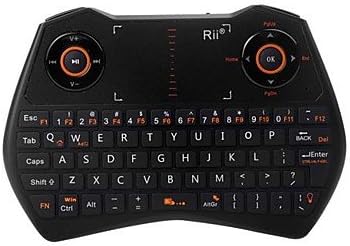 magic.Rii mini i28 2.4G Portable Wireless Voice Touchpad Air Mouse Keyboard for PC Notebook Smart TV , Black