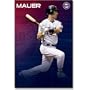(22x34) Minnesota Twins Joe Mauer at Bat Sports Poster Print