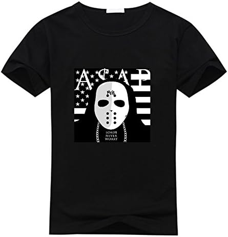 Gua9 Fans Men's Classic Cool ASAP Rocky Graphic Juniors T Shirt XX-Large Black