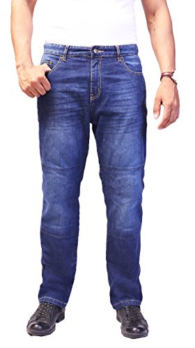HB Men's Motorcycle DuPont Kevlar® Lined Jeans with Free Armours