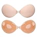 Loritta Women's Invisible Silicone Self Adhesive Nubra Backless Strapless Bra