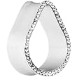 1" Stainless Steel CZ Teardrop Tunnel