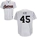 Men's Houston Astros #45 Carlos Lee Replica Home Jersey - M