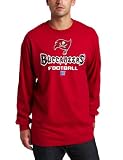 NFL Men's Tampa Bay Buccaneers Critical Victory V Long Sleeve Basic Tee (Bright Cardinal, Small)