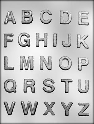 SMALL BLOCK STYLE CAPITAL LETTERS CHOCOLATE MOLD