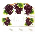 GRAPE Ceramic MAIL Holder & KEY Hooks *NEW!*