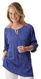 Collections Etc - Ellen Boho V-Neck Rayon Tunic W/ Ties