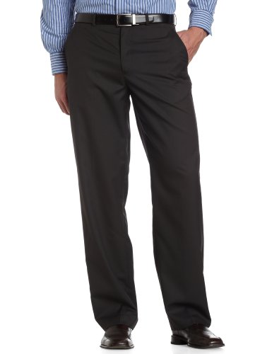 Perry Ellis Men's Poly Rayon Classic Pant,Black,36x32